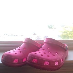 HOT PINK CROCS W/ Charmz
